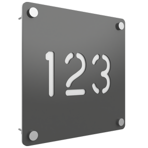 ProtectorAl 280mm x 280mm Woodland Grey Custom House Sign Aluminium Cut Through