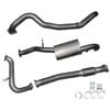 Ignite Exhausts Turbo Back For Nissan Gu Patrol 3l Coil Spring Ute 3" No Cat With Muffler Raw Aluminised Steel