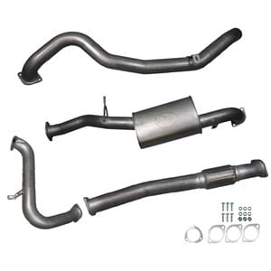 Ignite Exhausts Turbo Back For Nissan Gu Patrol 3l Coil Spring Ute 3" No Cat With Muffler Raw Aluminised Steel