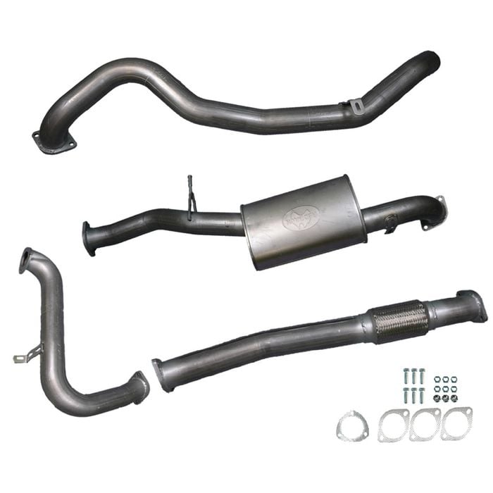 Ignite Exhausts Turbo Back For Nissan Gu Patrol 3l Coil Spring Ute 3" No Cat With Muffler Raw Aluminised Steel