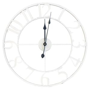 Tempus 60cm Metal Wall Clock - Classic White