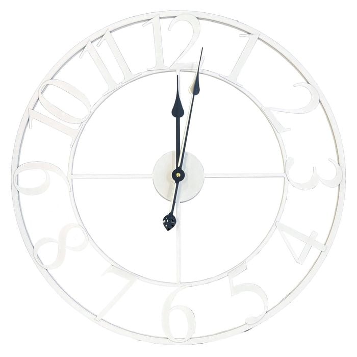 Tempus 60cm Metal Wall Clock - Classic White