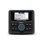 SoundExtreme Marine Gauge Size Waterproof AM/FM Bluetooth Powersports Stereo 200 Watt Radio with Built-in 4 Zone LED Controller