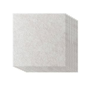 8Pcs 600*600*12mm Soundproof Panels Acoustic Panel Sound Absorbing Wall Ceiling Board - Shallow Camel