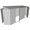 Build-a-Shed 1.5 x 4.5 x 2m Dual Single Hinged Side Door Skillion Shed - Zinc