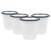 Argon Tableware White Enamel Tumblers - 300ml - Pack of 3
