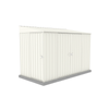 Absco Sheds 1.52 x 3.0 x 2.06m Surfmist Narrow Triple Door Garden Shed