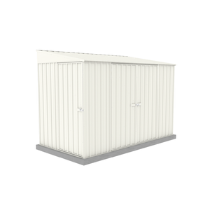 Absco Sheds 1.52 x 3.0 x 2.06m Surfmist Narrow Triple Door Garden Shed