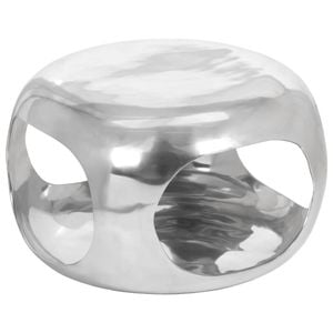 vidaXL Coffee Table Side Sofa Tea Table Living Room Office Aluminium Silver