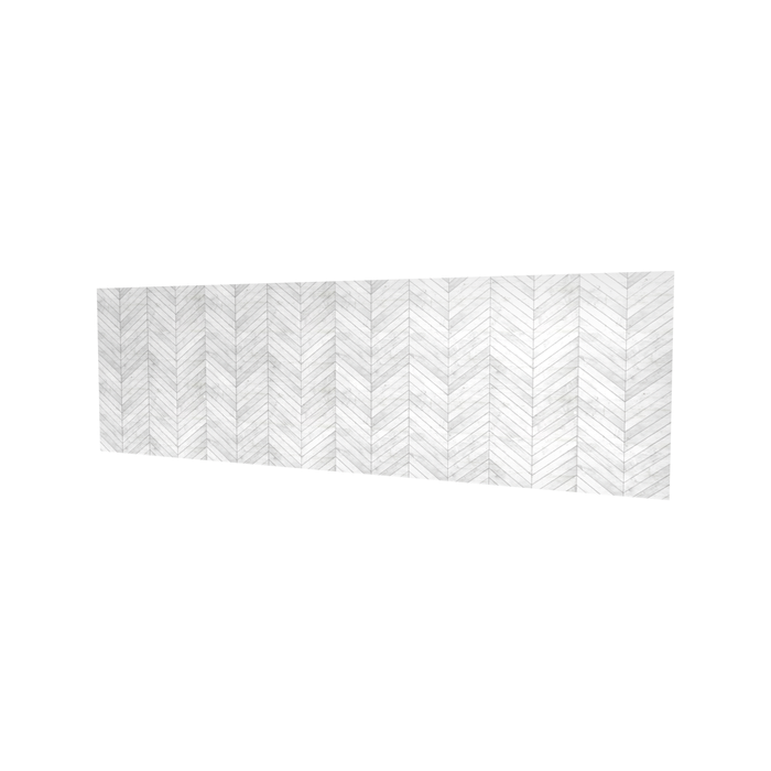 Bellessi 600mm x 3050mm x 4mm Motiv Polymer Bathroom Panel - Chevron Grey