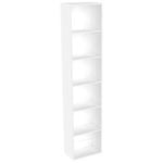 Lugna 2048 x 450 x 280mm White 5 Shelf Shelving Unit