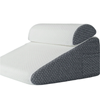 NNEOBA 2-Piece Memory Foam Wedge Pillow Set Triangle Neck Support Dark Grey