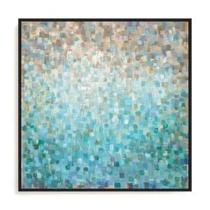 Artey | Blocked Abstract - Framed Canvas - Black - 64 x 64cm