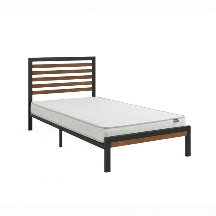 Zinus King Single Kai Bed Frame & Bonnell Spring Mattress Set, Essential Inner Spring