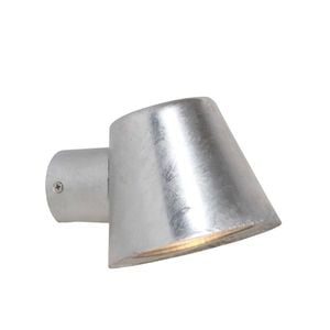 CLA Lighting Skopa Exterior Glass Diffuser Flat Top Cone Surface Mounted Wall Light IP44 Galvanized Steel