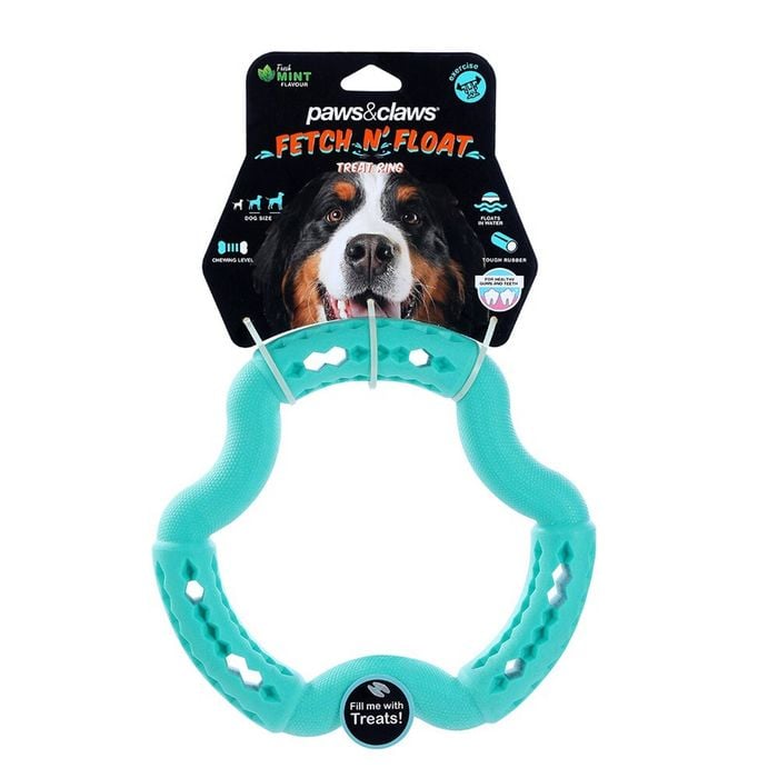 Paws & Claws Fetch N' Play Treat Ring Pet Toy Assorted 21x21x3.6cm