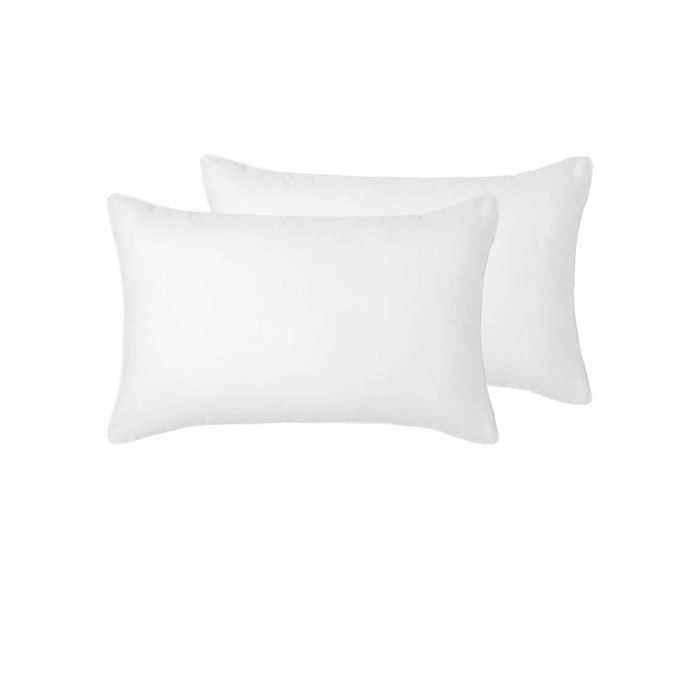 Accessorize Pair of White Piped Hotel Deluxe Cotton Standard Pillowcases