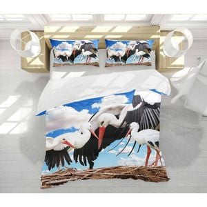 3D Animal Crane 019 Bed Pillowcases Quilt Queen Size