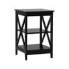 Oikiture Side Table Coffee Bedside Sofa End Tables Black