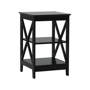 Oikiture Side Table Coffee Bedside Sofa End Tables Black
