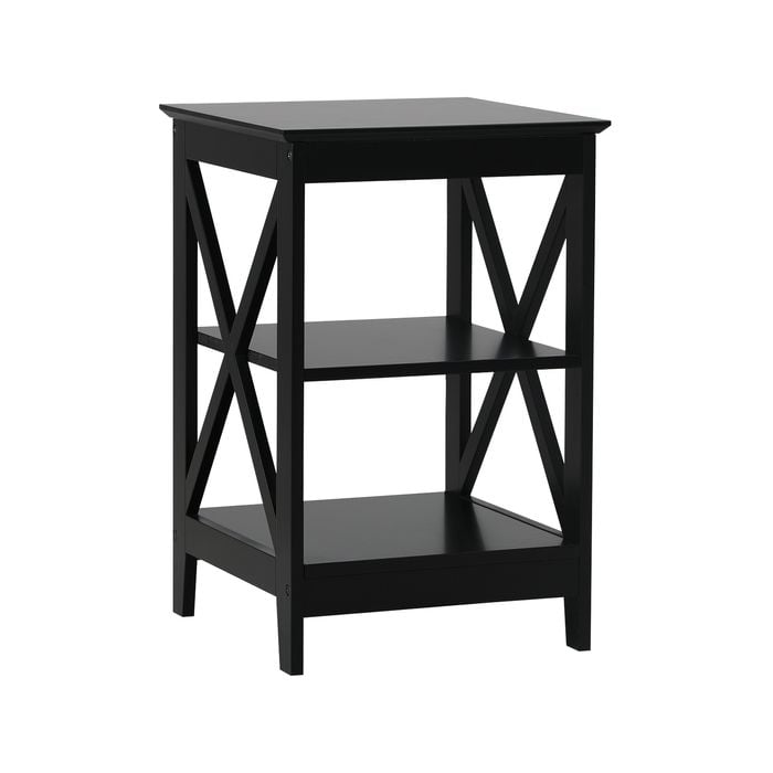 Oikiture Side Table Coffee Bedside Sofa End Tables Black