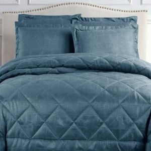 Hotel Living Eli Jacquard Comforter Set Blue King
