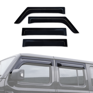 AUSGO Wide-Profile Weather Shields for Jeep Wrangler JL Series 2018-Onwards Weathershields Window Visors Wind Deflectors