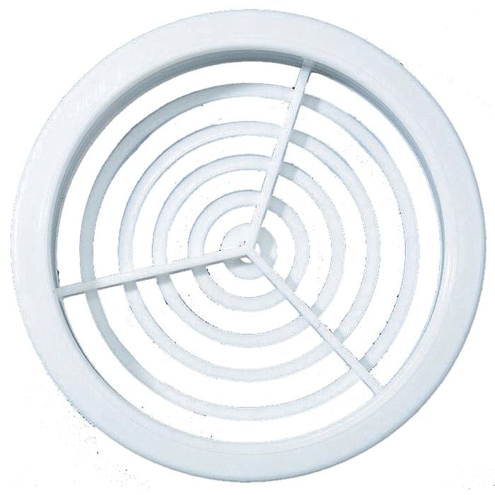 Haron 76mm White Round Eave Vent - 2 Pack