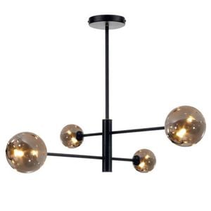 Smoke Glass ORBIT 4 Light Pendant