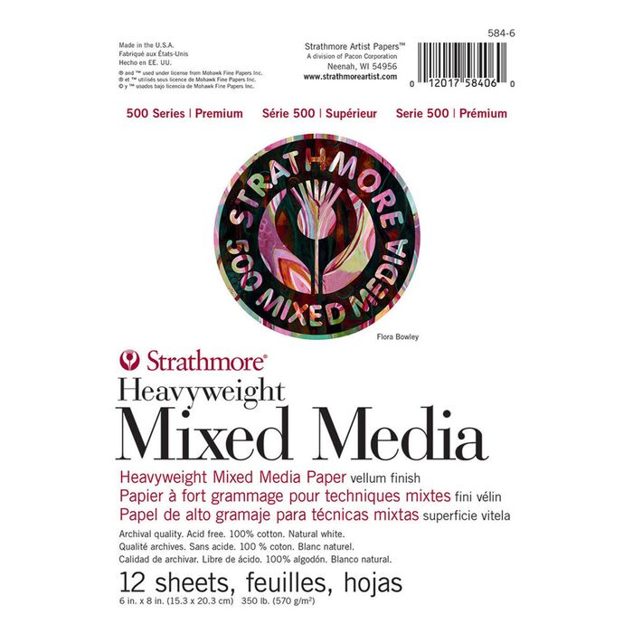 Strathmore 570gsm 6x8'' 12 Sheets Mixed Media Heavyweight Premium Art Paper