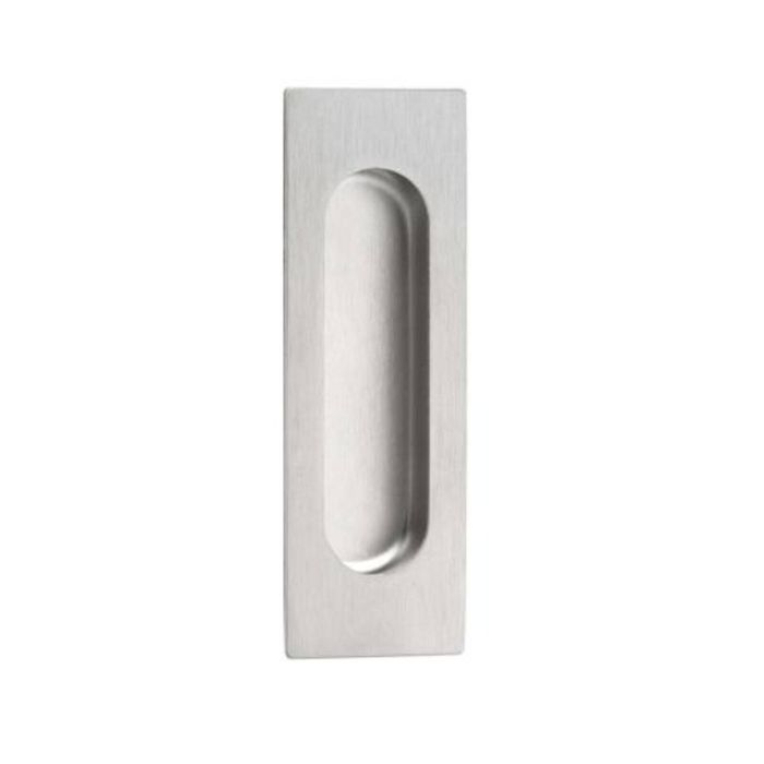 Lemaar 120 x 40mm Satin Stainless Steel Rectangle Oval Flush Pull