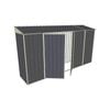 Build-a-Shed 0.8 x 3.7 x 2m Skillion Double Hinged Side Door Shed - Grey