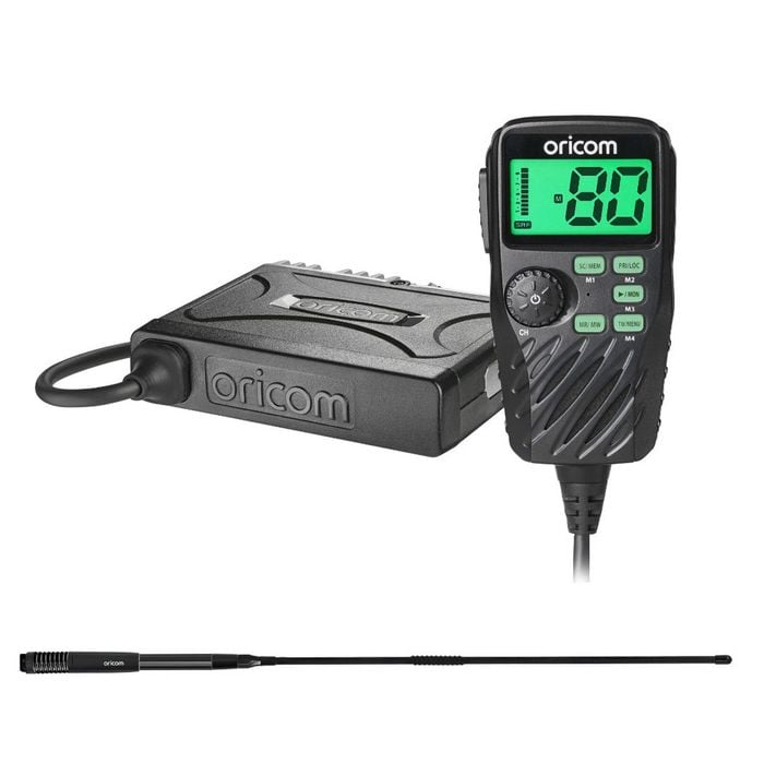 Oricom UHF360R 5 Watt UHF CB Radio with Controller Speaker Mic with Instant Replay AND 6.5dBi UHF CB Antenna (UHF360RA)