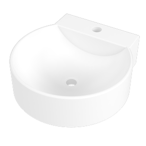 Timberline 420mm White Gloss 1TH Quay Wall Basin