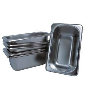 LCE Gastronorm GN Pan One Ninth Size 1/9 GN Pans 65mm (Pack of 6)