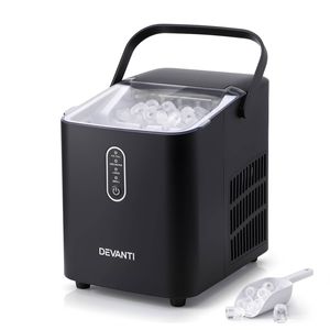 Devanti 12KG Ice Maker Machine Bullet Ice Cube Portable Black