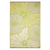 Fab Habitat 120x179cm Green Citrus Lily Botanical Recycled Plastic Reversible Outdoor Rug