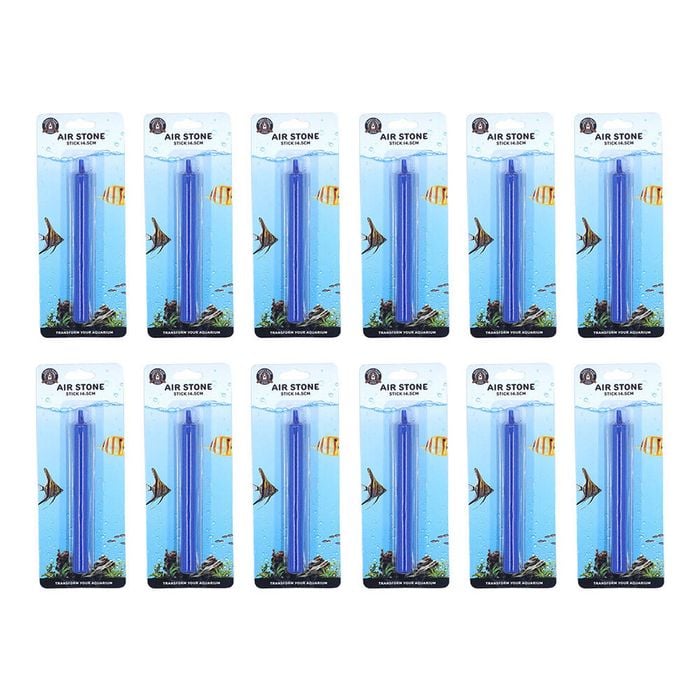12PK Dudley's World Of Pets Stick Aquarium/Tank Airstone 15cm - Blue