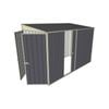 Build-a-Shed 1.5 x 3 x 2m Single Sliding Side Door Skillion Shed - Grey