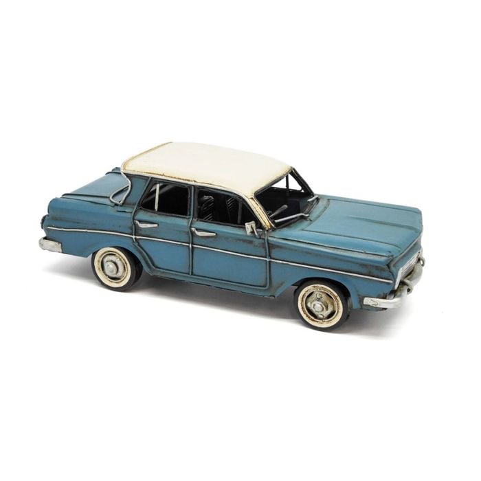 Boyle Metal Ornament Figurine Ej Holden Sedan Blue 28.5cm