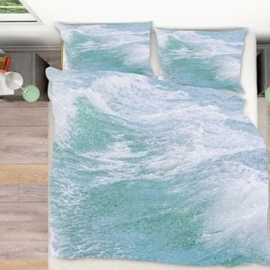 3D Ocean Waves 256 Bed Pillowcases Quilt King Size