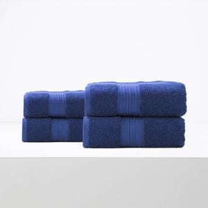 4pc Renee Taylor Brentwood 650gsm Low Twist Bath Sheet Royal