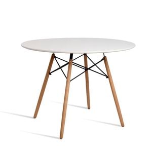 Artiss Replica Eames 4 Seater 100cm White Round Dining Table
