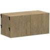 Flexi Storage Studio Oak Silhouette Small 2 Door Cabinet