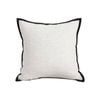 SOGA 50cm Classic Natural Linen Black Piped Edge Decorative Throw Pillow