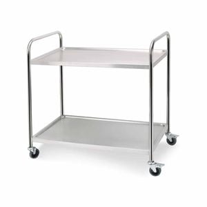 SOGA 2 Tier 81x46x85cm Stainless Steel Kitchen Trolley