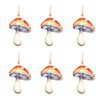 6PK Urban Toadstools Hanging Christmas Decoration 11cm Red Assorted