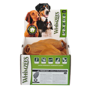 Whimzees Dental Veggie Ear For Dogs - 18 Ears Per Box