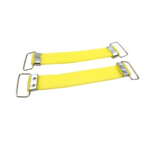  XYT World 2Pcs Battery Fixed Holder Down Strap Band Tie Yellow Rubber For Motorcycle Dirt ATV Bike