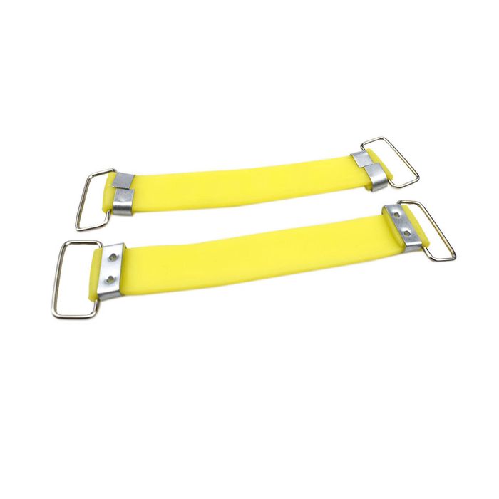  XYT World 2Pcs Battery Fixed Holder Down Strap Band Tie Yellow Rubber For Motorcycle Dirt ATV Bike